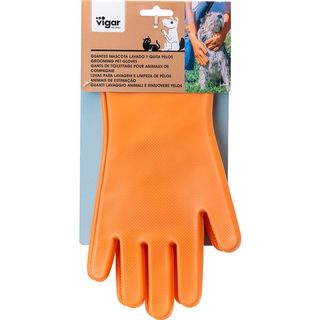 Vigar Luva de Silicone para Escovar Laranja 1 embalagem - 49514501698