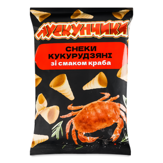 Снеки кукурудзяні Лускунчики зі смаком краба 130г