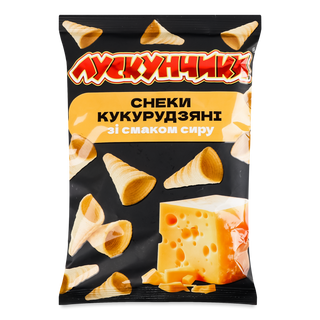 Снеки кукурудзяні Лускунчики зі смаком сиру 130г