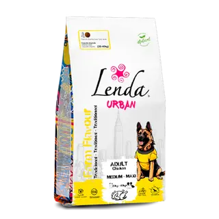 Lenda Urban Adulto Medium-Maxi Saveur de Poulet de la Ferme 15 KG (20-40KG)