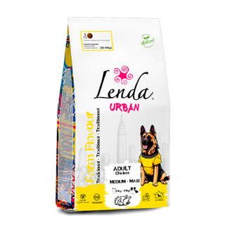 Lenda Urban Adulto Medium-Maxi Saveur de Poulet de la Ferme 15 KG (20-40KG)