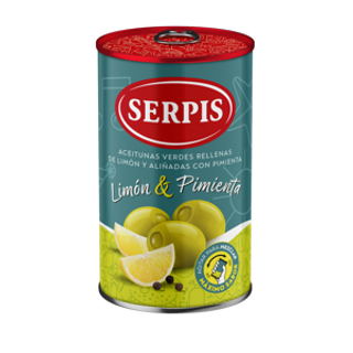 Aceitunas Rellenas Limon&Pimienta 130Gr Serpis
