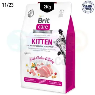 Croquettes sans céréales pour chatons et chattes 2Kg – Brit