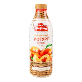 Йогурт Ферма Персик натуральний 1.5% 750г