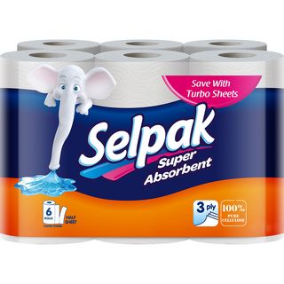 Essuie-tout super absorbant 3 plis x6 - SELPAK