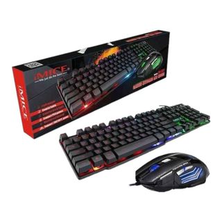 Imice Clavier Gamer, Souris Combo Gamer An-300 Filaire Imice Rgb Led