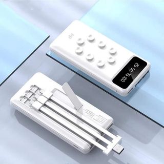 Power Bank 20000 mAh (3 Câbles de Charge Intégrés)