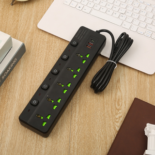 Rallonge Multiprise (5 Prise Electriques + 2 Ports USB + 1 Port Type C)