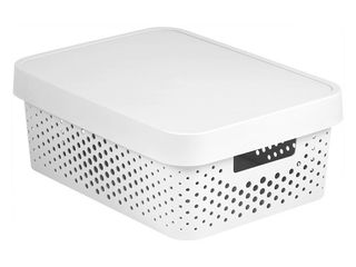 Kutija za odl. stvari Infinity 11l sa poklopcem bijela Curver