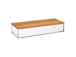 Kutija sa bambus. poklopcem Selena 25.6x9.6x5.1cm transp. 5five