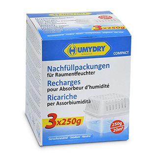 RECARGA PARA DESUMIDIFICADOR HUMYDRY BASIC INODORO 250G PACK 3 UNIDADES