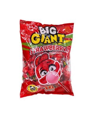 Big Giant Strawberry Lollipop Packet
