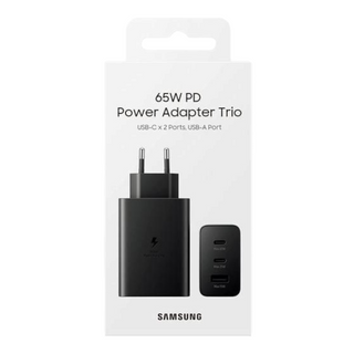Samsung Chargeur Secteur Ultra Rapide Trio 65W 2X Ports USB Type C & 1X USB