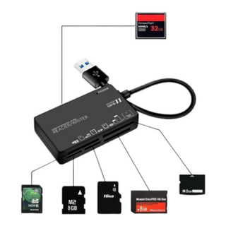 Lecteur De Carte Mémoire USB 2.0 Cartes SD/Micro SD/TF Haute Vitesse