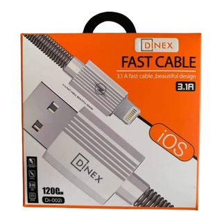 Dinex Cable Avec Ressort Dinex Faste Cable 3.1A Ios Iphone