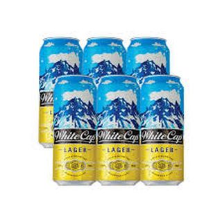 White Cap Lager Beer, 6x500ml Can