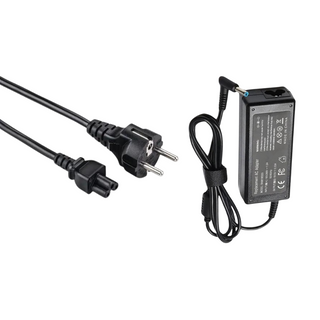 Chargeur HP19,5V 3,33A Tète Bleu  Avec Cable d'alimentation