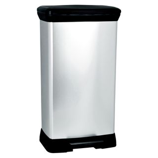 Kanta za otpatke sa pedalom 50l Deco bin inoks/crna Curver