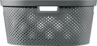 Korpa za veš sa ručkama ovalna Infinity 40l siva Curver