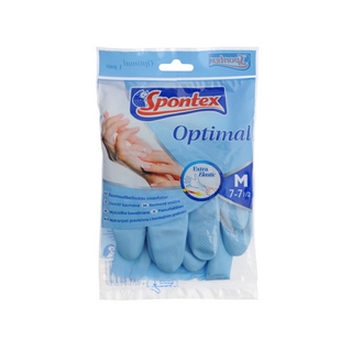 Rukavice lateks Optimal vel. M plave Spontex