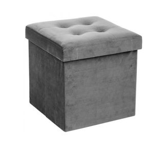 Tabure/kutija za odl. stvari sivi 38x38x38cm Atmosphera C. Dinterieur