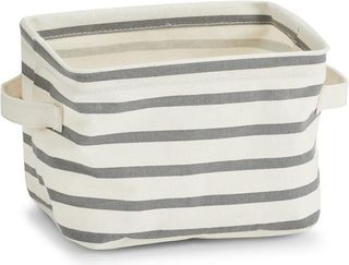 Korpa za odlag. stvari Stripes 21x17x14cm bijelo-siva Zeller