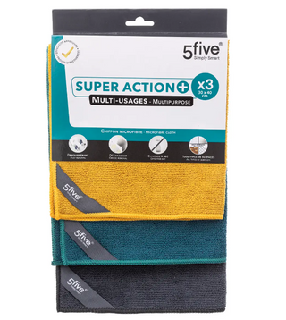 Gar. mikrofiber krpa 30x40cm 320 gsm sort 3/1 5Five