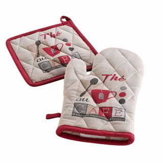 Set: kuhinj. rukavica za rernu+zaštit. krpa 18x28cm/20x20cm D. d Interieur