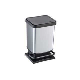Kanta za otpatke Paso 20l sa papučicom inox/crna Rotho