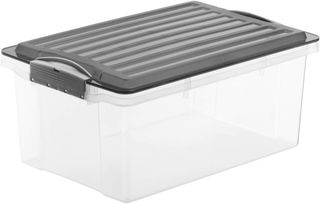 Kutija za odlag.stvari Compact 13l transp. sa antracit poklopcem Rotho