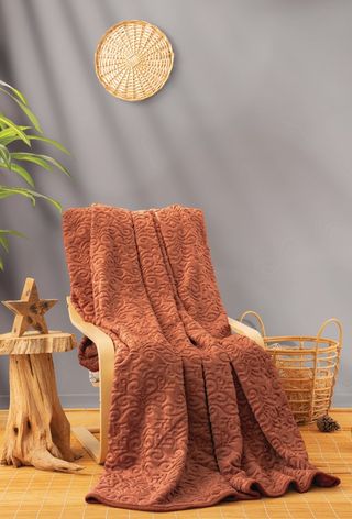 Ćebe za franc. krevet Emboss 220x240cm narandžasto Cottonbox