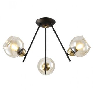 Plaf.svjetiljka Rick 3x40W E27 61x32cm crna/boja bronze Elmark