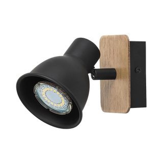 Zidna lampa Riko GU10 maks. 3W crna/boja drveta Elmark