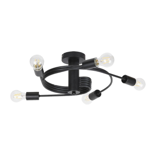 Plafonska svjetiljka Twist 5xE27 crna Elmark
