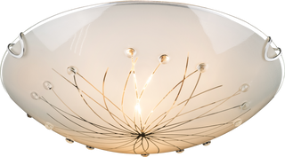 Plafonjerka Calimero I E27 ILLU 2x60W fi 30cm mliječno bijela Globo