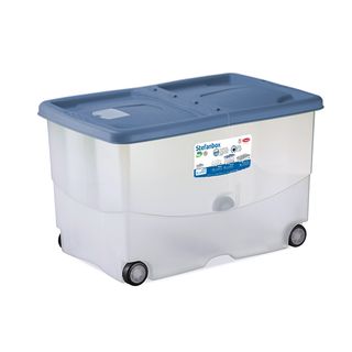 Kutija za odl. stvari Vasco 57l na točkiće transp./plava Stefanplast