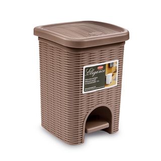 Kanta za otpatke sa papučicom Elegance 6l svijetlo braon