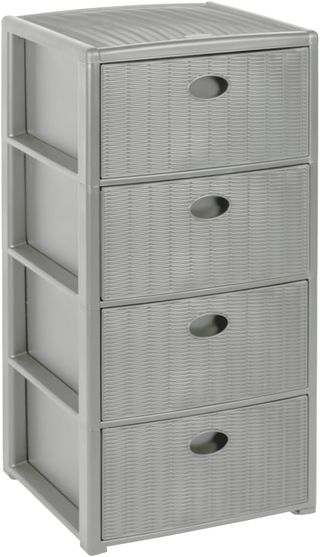 Pokretni fiokar Elegance 40x40x80cm sa 4 fioke sivi Stefanplast