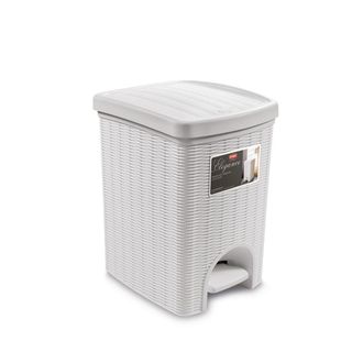 Kanta za otpatke sa papučicom Elegance 20l bijela