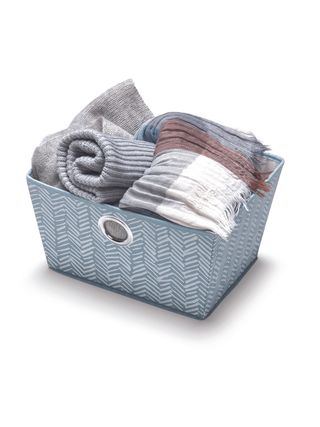 Platnena korpa Tweed za odlag. stvari 25.5x33x19cm siva Cosatto