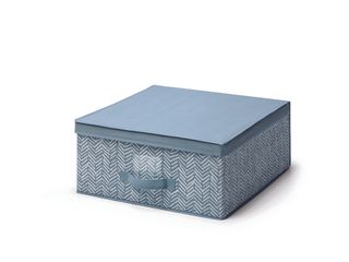 Kutija za odlaganje stvari Tweed 45x45x20cm siva/plava Cosatto
