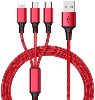 Cable 3 in 1 for ios / type-c / v8