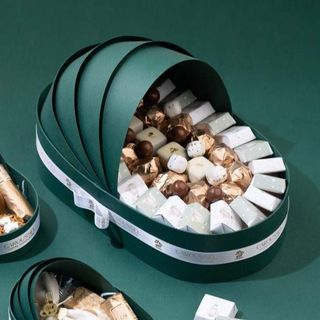 Couffin Moyen Vert Emeraude - Chocolat