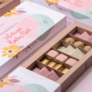 Welcome Baby Girl - Plateau Chocolat