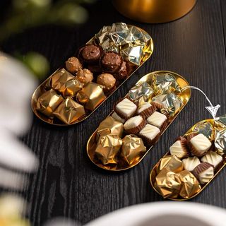 Plateau Oval Doré - S