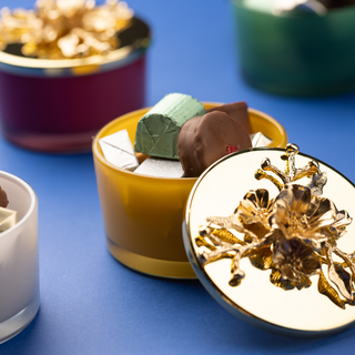 Boite Colorée Chocolat & Doré
