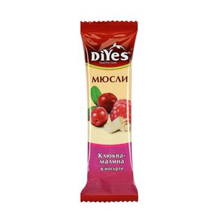 Мюсли Diyes клюква-малиновый в йогурте 25 г