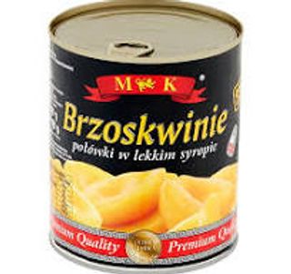 BRZOSKWINIE GRECKIE W SYROPIE MK 820 g/470 g