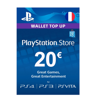 Carte PSN 20 EUR |Code Playstation Store PS4/PS5/PS Vita – Compte français
