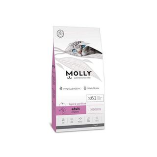 Molly chat adulte chicken Indoor light et sterilised 2 kg